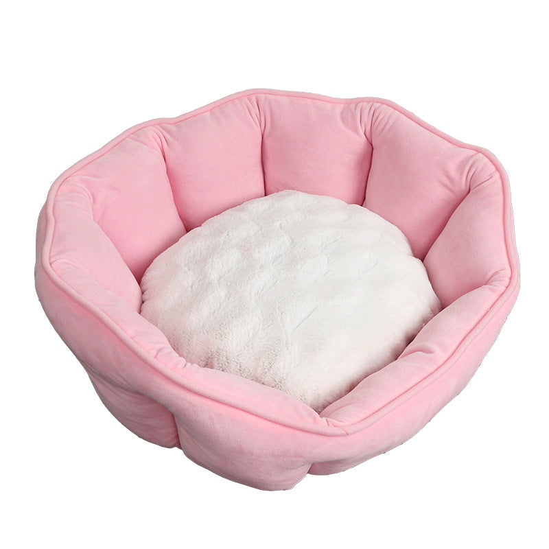 Shell-Shaped Pet Bed for Dogs and Cats