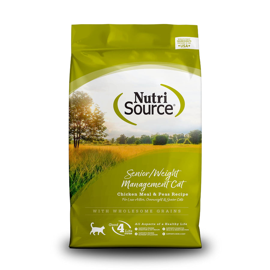 NutriSource Cat Senior Weight Management - Chicken & Rice 16lb