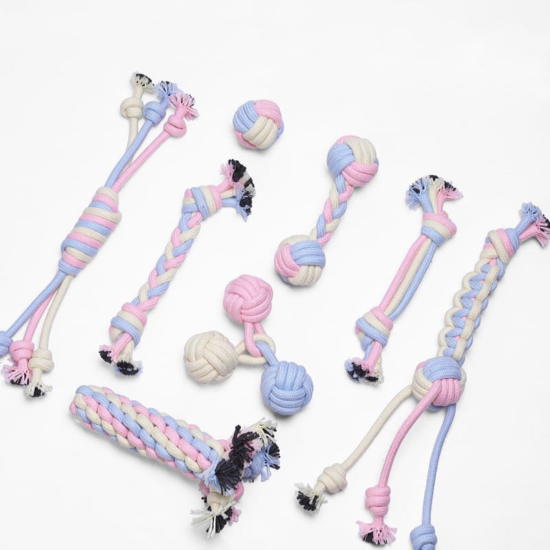 Interactive Bite-Resistant Rope Ball for Dogs and Cats
