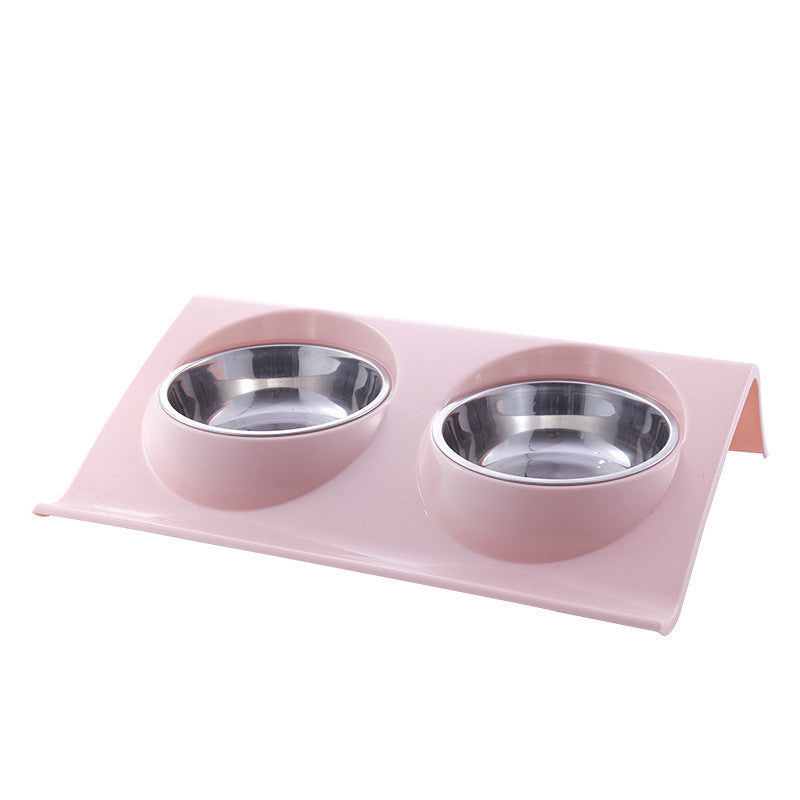 Stainless Steel Double Bowl for Dogs and Cats