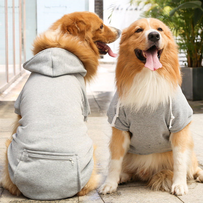 Plaid Zipper Pocket Sweater for Dogs and Cats