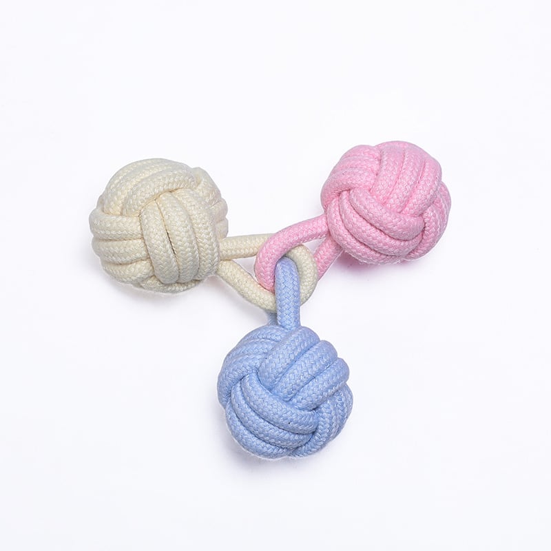 Interactive Bite-Resistant Rope Ball for Dogs and Cats